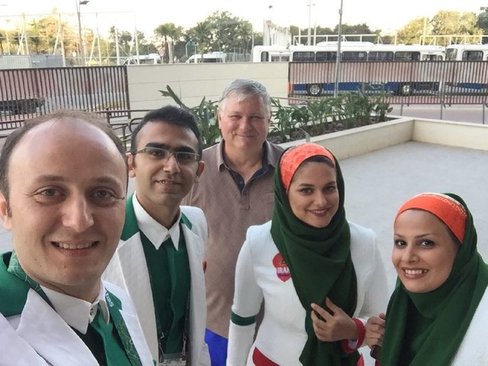 دختران المپیکی ایران قبل از مراسم افتتاحیه