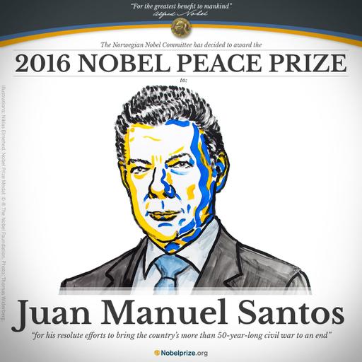 جایزه نوبل صلح خبر سال ۲۰۱۶