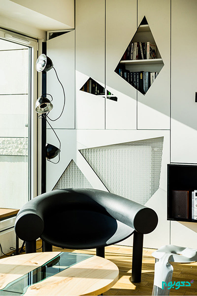 برش های هندسی هنری و جذاب در دیزاین آپارتمان