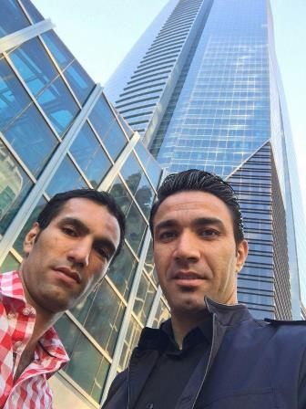 تصویری از دیدار نکونام و مهرداد پولادی در دوحه