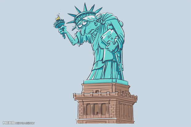 برترین کاریکاتورها؛ دموکراسی فرتوت آمریکایی