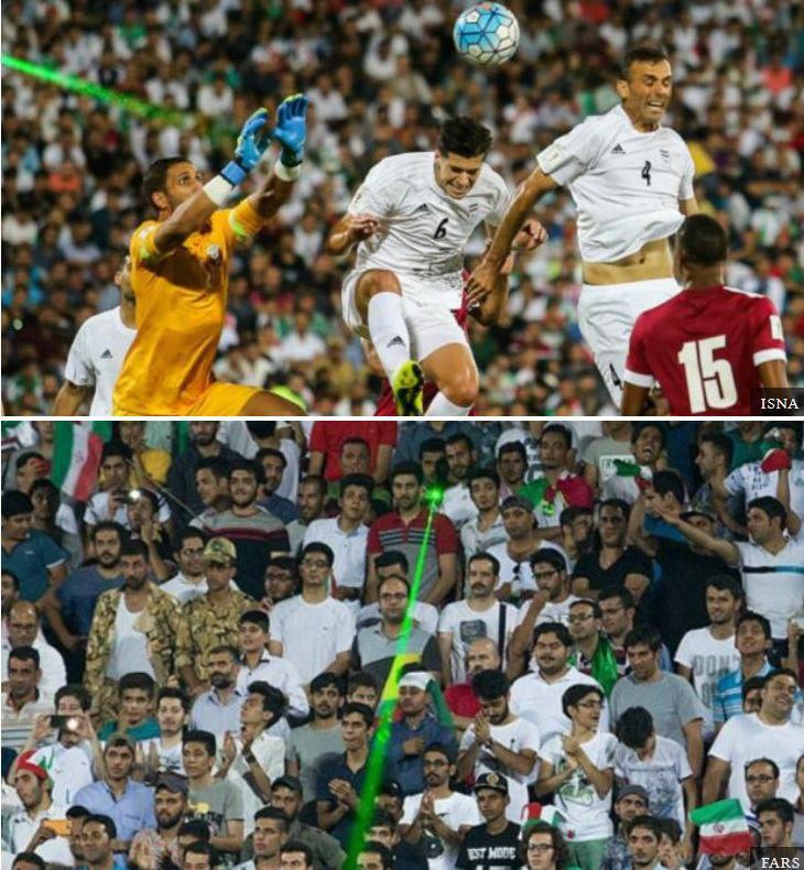 اقدام زشت تماشاگران در بازی ایران و قطر