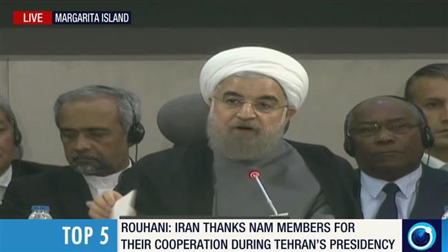 سخنرانی روحانی در افتتاحیه جنبش عدم تعهد اجلاس سران در مارگاریتا