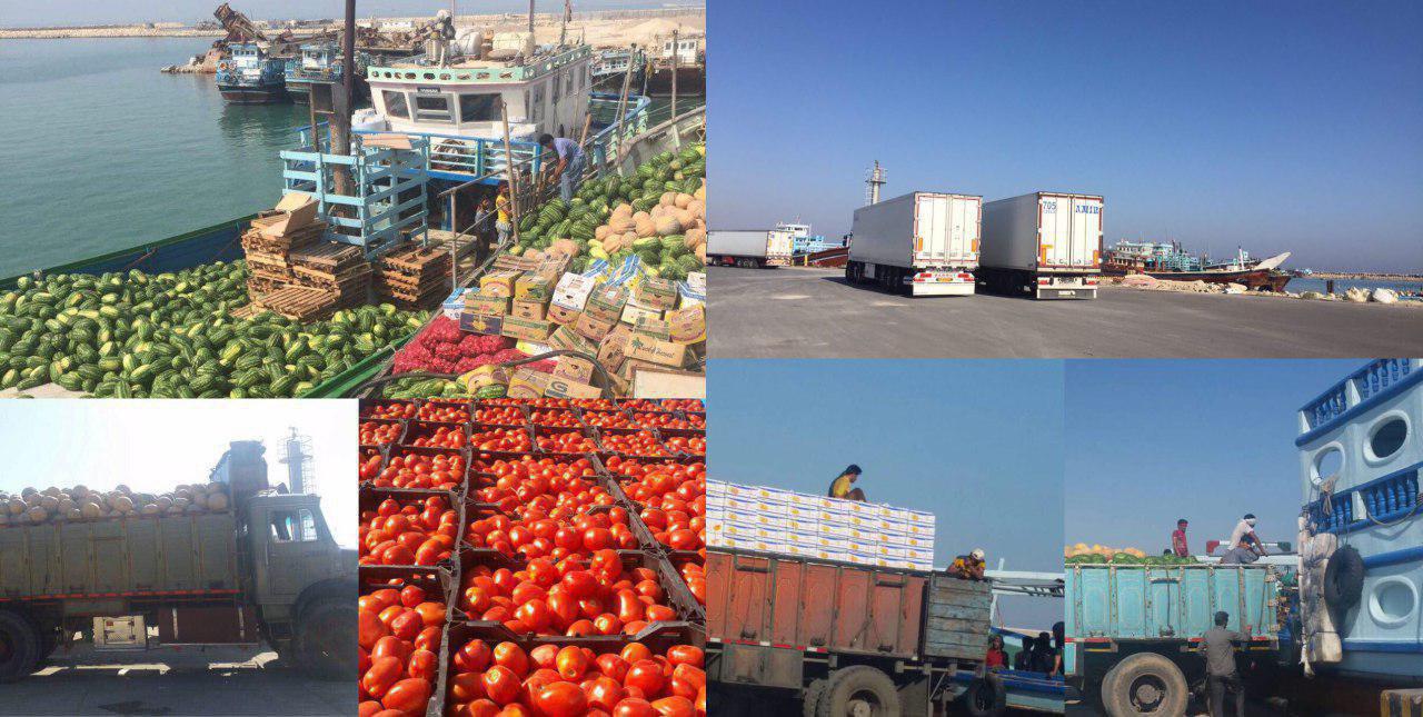 ارسال محموله مواد غذایی به قطر از دریا