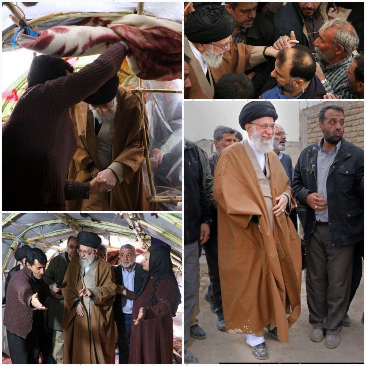 تصاویری متفاوت از حضور رهبری در کرمانشاه