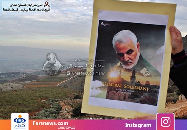 تصاویر سردار سلیمانی در مرز فلسطین و لبنان