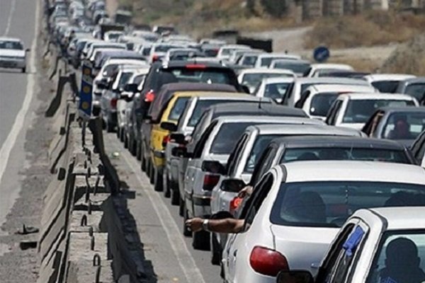 ترافیک در باند جنوبی آزاد راه کرج-قزوین/ وضعیت جوی جاده ها