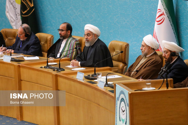 ویدئو / سخنان روحانی در کنفرانس وحدت اسلامی
