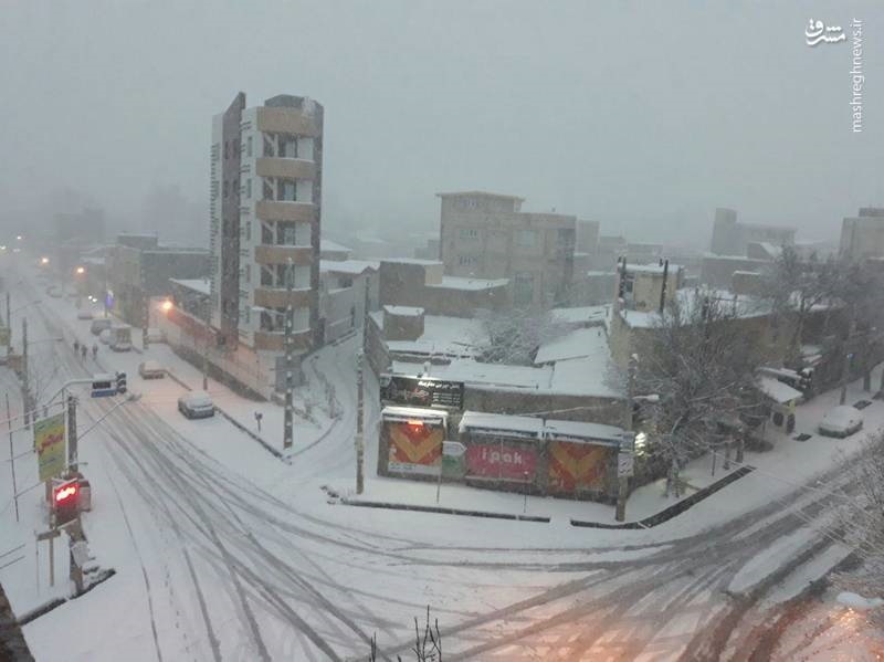 عکس/ | بارش شدید برف در مشکین شهر