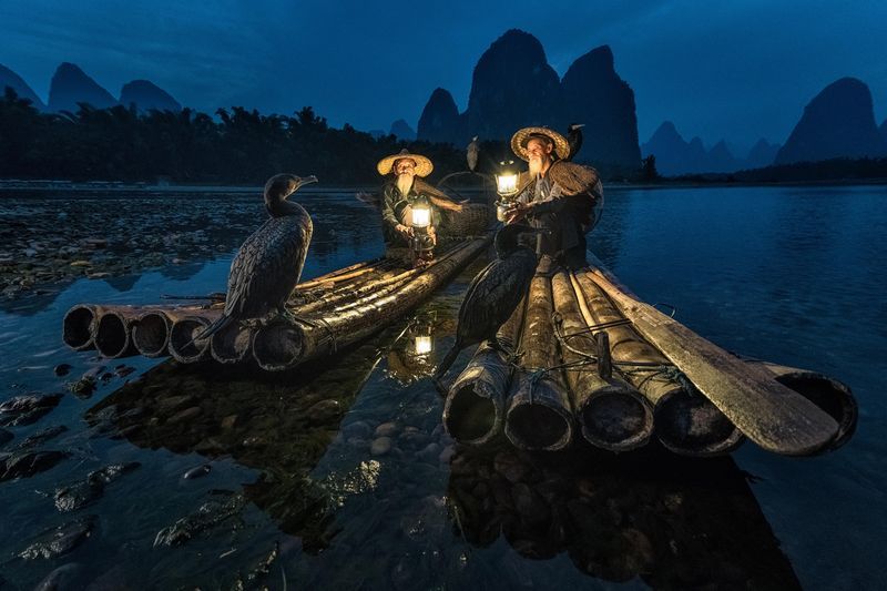 دو ماهی‌گیر چینی (عکس)