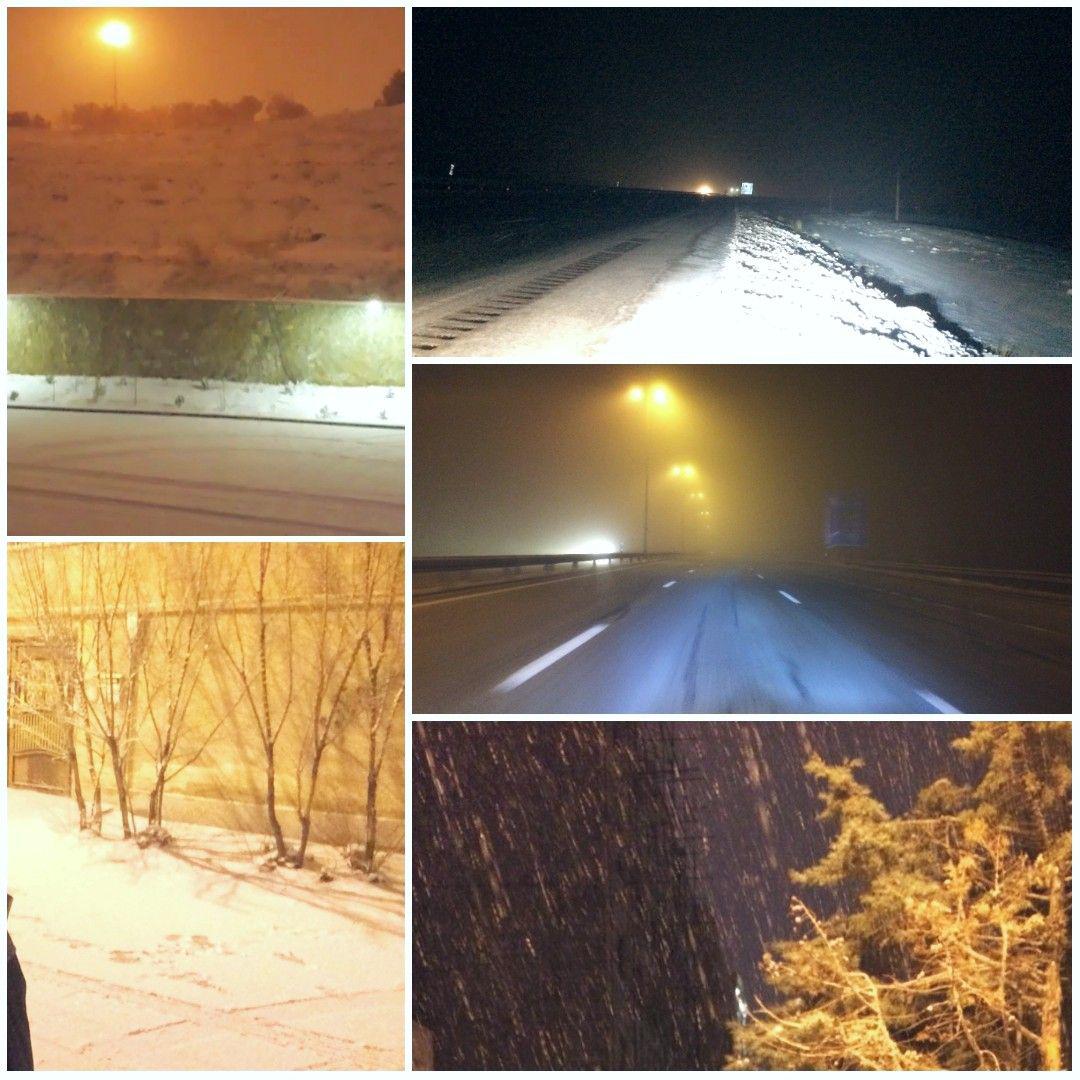 بارش شبانه برف در تبریز/عکس