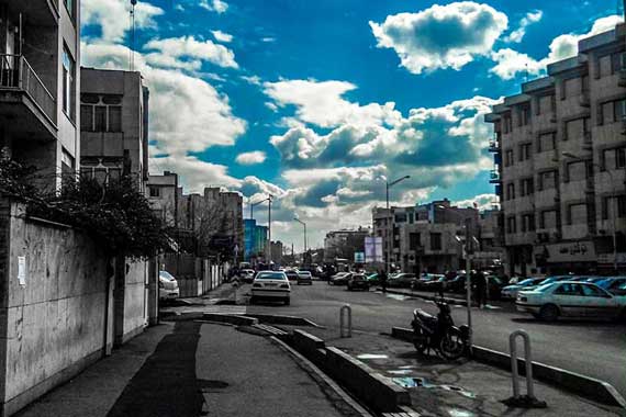 آسمان پاک تهران در روزهای زمستانی