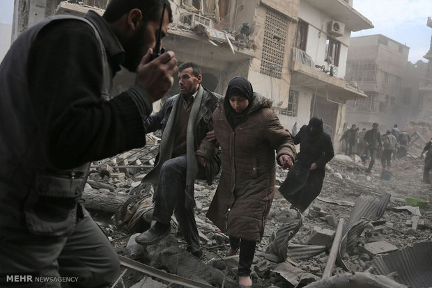حمله تروریستها به کاروان خانواده‌های سوری در غوطه شرقی