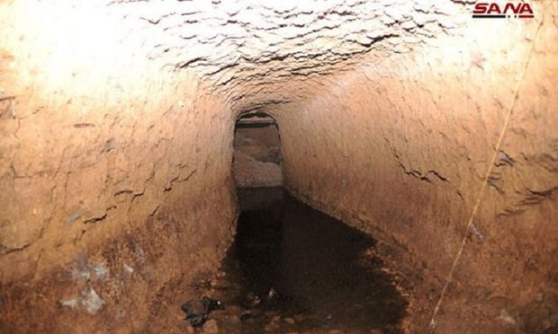 کشف تونلی به طول ۱۵۰۰ متر در جنوب دمشق