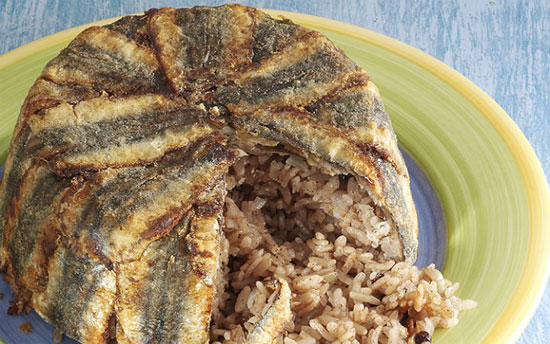 دستور پخت «ته چین ماهی کیلکا» در فر
