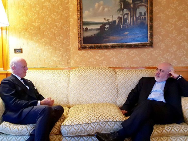 ظریف با نماینده دبیرکل سازمان ملل در امور سوریه دیدار کرد