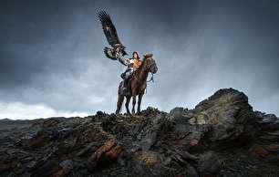 سوارکاران عقاب به دست مغولستان (عکس)