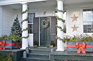 تزیینات ورودی خانه برای کریسمس (عکس)