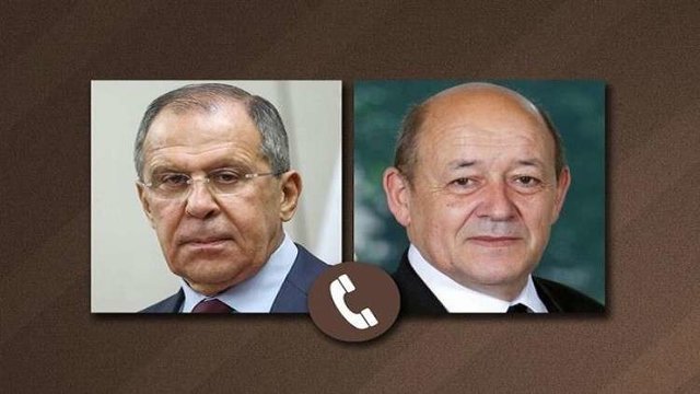 تماس تلفنی وزرای امور خارجه روسیه و فرانسه حول محور سوریه و ونزوئلا