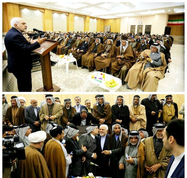 دیدار ظریف با سران و نمایندگان عشایر جنوب عراق