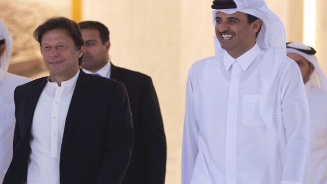 دیدار امیر قطر و نخست وزیر پاکستان در دوحه