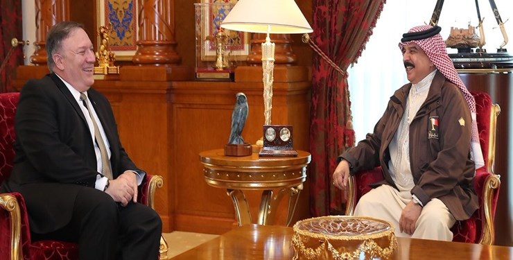 دیدار پمپئو با پادشاه بحرین درباره منطقه