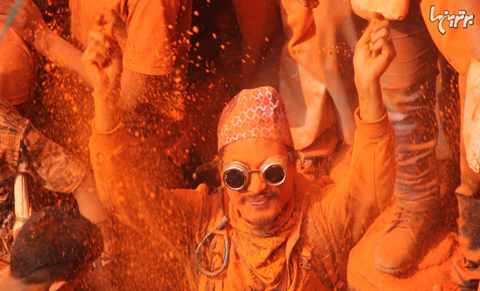 تصاویر دیدنی از فستیوال رخ رنگ سیندور جاترا در نپال