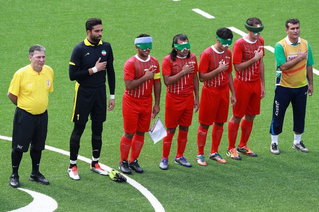 دیدار تیم فوتبال ۵ نفره ایران با اسپانیا در تهران