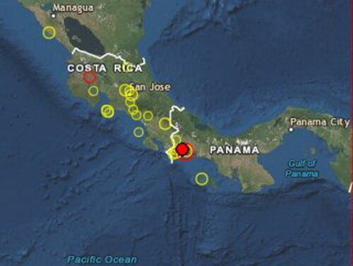 وقوع زلزله ۶.۳ ریشتری در مرز پاناما و کاستاریکا