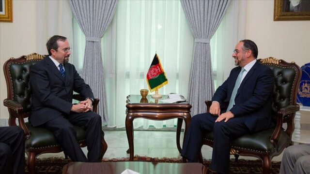 دیدار وزیر خارجه افغانستان با سفیر آمریکا در کابل