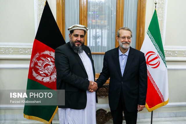 دیدار رئیس مجلس سنای افغانستان با علی لاریجانی
