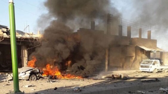 انفجار خودروی بمب‌گذاری شده در شمال رقه