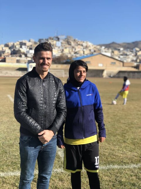 وریا غفوری در تمرین تیم فوتبال بانوان وچان کردستان + عکس