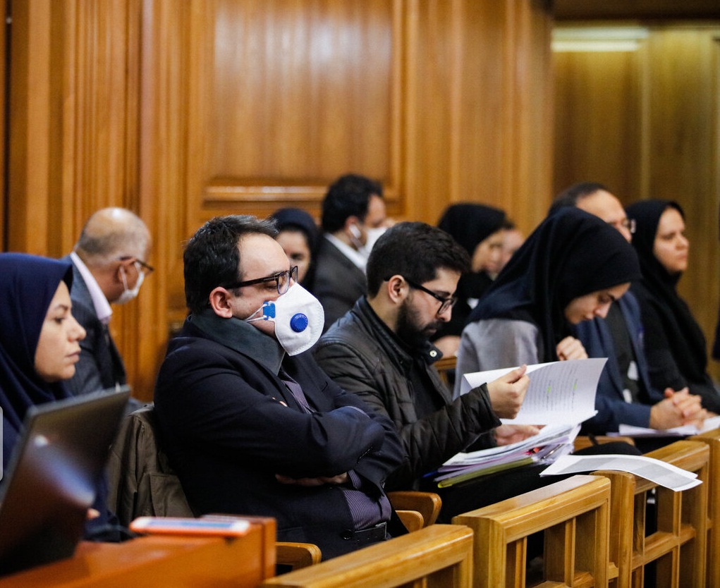 توزیع ماسک در جلسه امروز شورای شهر تهران
