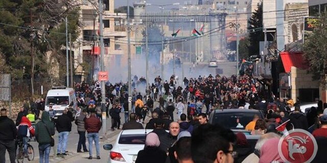 تظاهرات فلسسطینی‌ها در رام‌الله در مخالفت با معامله قرن