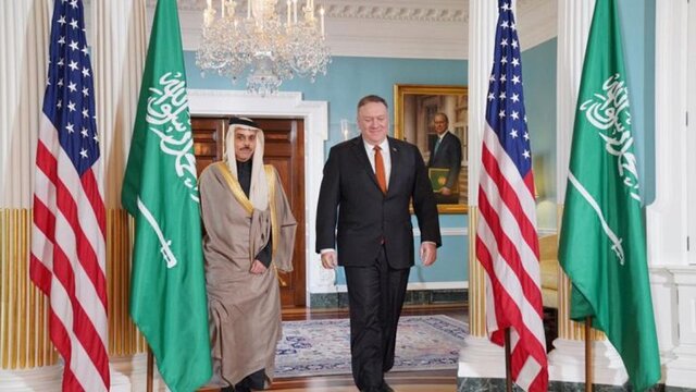 دیدار پامپئو و وزیر خارجه عربستان