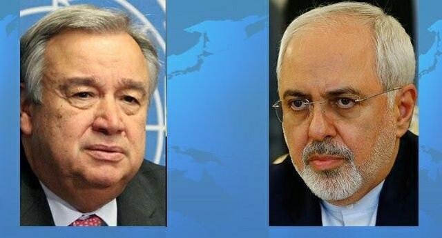 دومین گفت‌وگوی تلفنی ظریف و دبیرکل سازمان ملل متحد طی ۲۴ ساعت گذشته