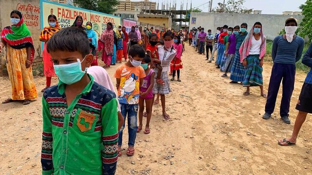 گرسنگی میلیون‌ها هندی در دوران محدودیت‌های کرونایی