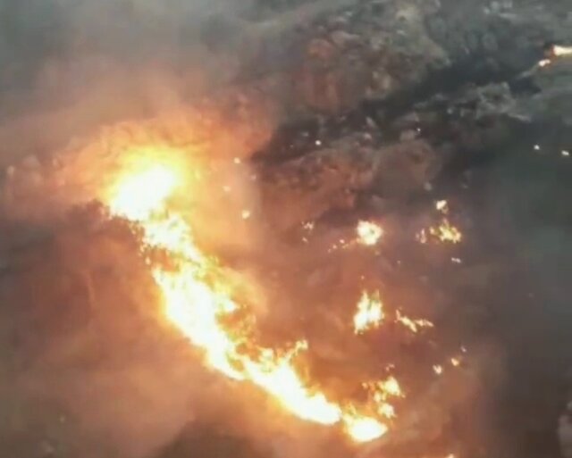 صد هکتار از مراتع دهرود در آتش سوخت