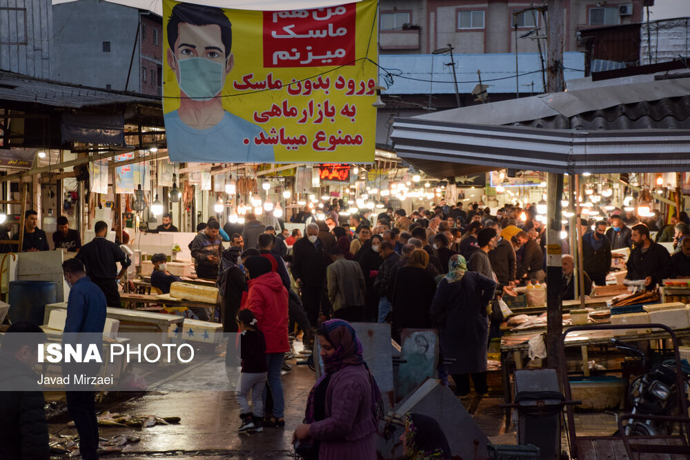 بازار ماهی «فریدونکار» در روزهای کرونایی