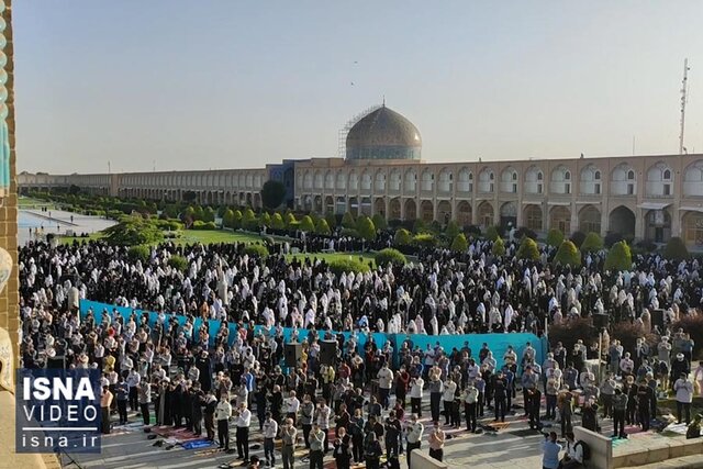 ویدئو / برگزاری نماز عید فطر در مشهد، قم و اصفهان