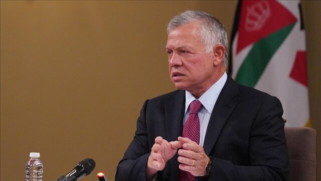 دیدار پادشاه اردن با رئیس لیست متحد عربی در کنست
