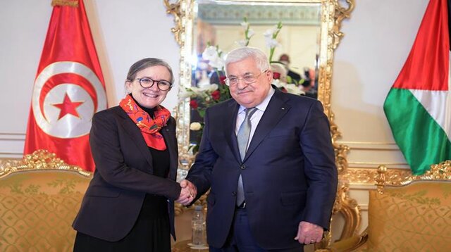مسأله فلسطین؛ محور گفت‌وگوی محمود عباس و نخست وزیر تونس