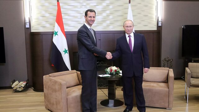 پوتین به اسد قول ادامه حمایت از سوریه را داد