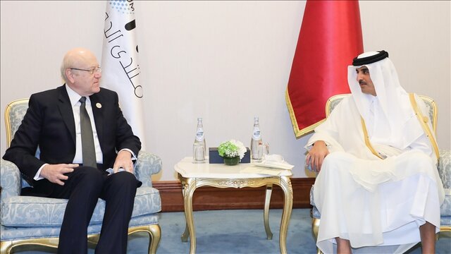 دیدارهای امیر قطر با نخست وزیر لبنان، جان کری و جوزپ بورل