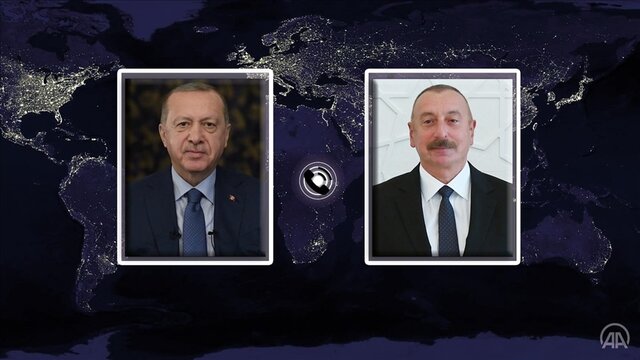 علی‌اف و اردوغان تلفنی گفت‌وگو کردند
