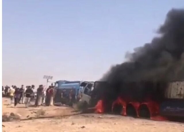 انفجار اتوبوس مسافربری در استان بابل عراق/ حضور چند ایرانی در میان مسافران