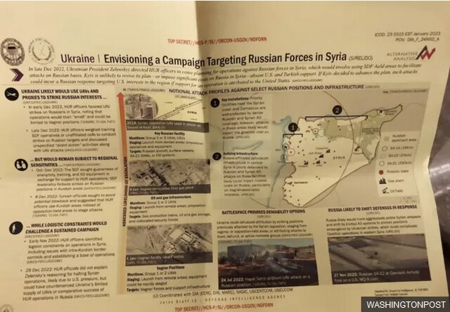 اسناد محرمانه پنتاگون؛ «نقشه اوکراین برای حمله به نیروهای روسیه در سوریه با کمک کردها»