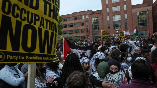 اعتراضات ضد اسرائیلی در سراسر آمریکا ادامه دارد