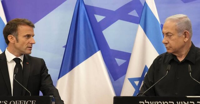 تماس تلفنی ماکرون با نتانیاهو با درخواست آتش‌بس